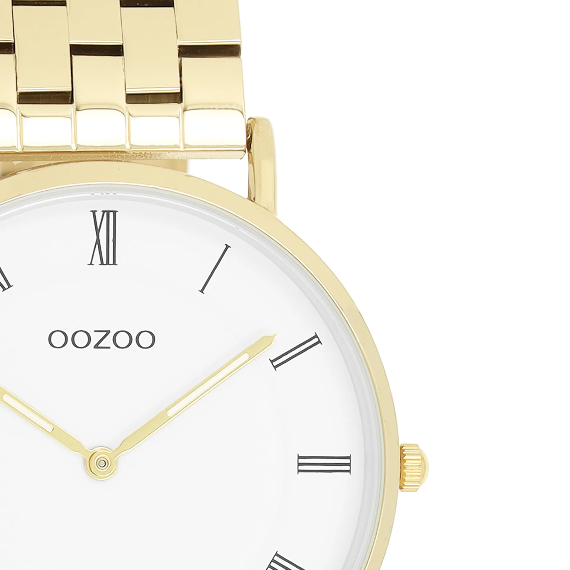 Gold coloured OOZOO watch with gold coloured stainless steel bracelet - C20369