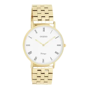 Gold coloured OOZOO watch with gold coloured stainless steel bracelet - C20369