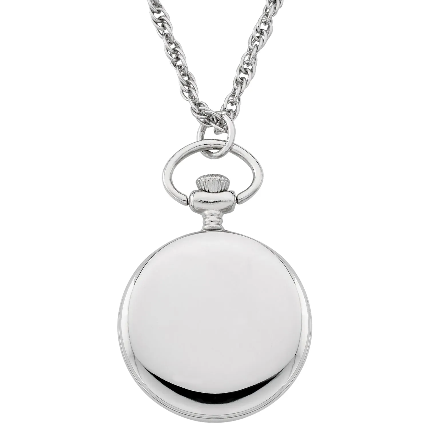 Gotham Women's Silver-Tone Open Face Pendant Watch with Chain # GWC14140SR