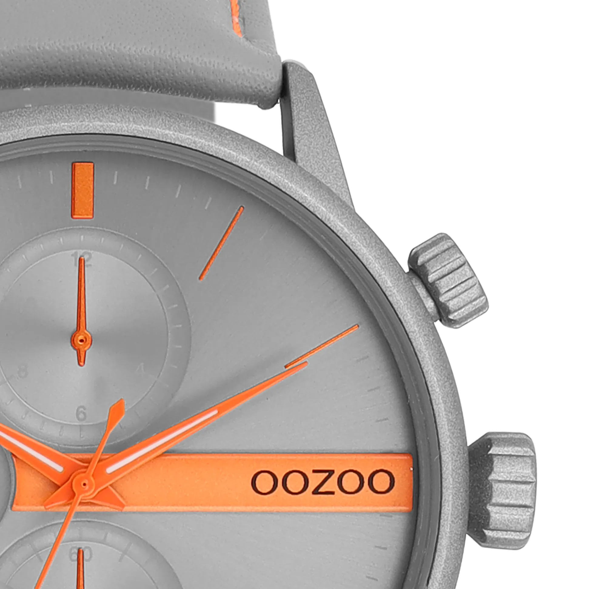 Grey OOZOO watch with grey leather strap - C11225