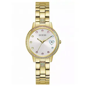 Guess Three of Hearts Gold Tone Stainless Steel Strap Ladies Watch GW0657L2