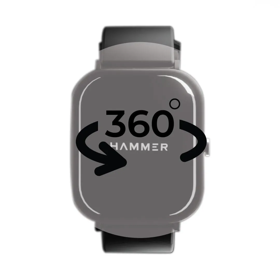 Hammer Pulse Oximeter Unisex Smartwatch with Body-Temp Sensor