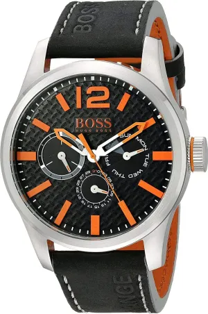 Hugo Boss Orange Men's 1513228 PARIS Analog Display Quartz Black Watch