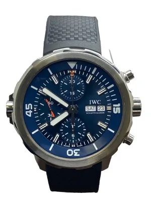 IWC Aquatimer Chronograph Cousteau 44mm IW376805 Blue Dial Automatic Men's Watch