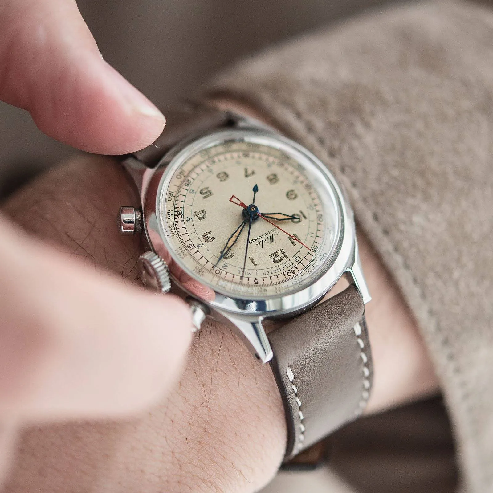 Mido Multi-Centerchrono Chronograph Watch 1940s