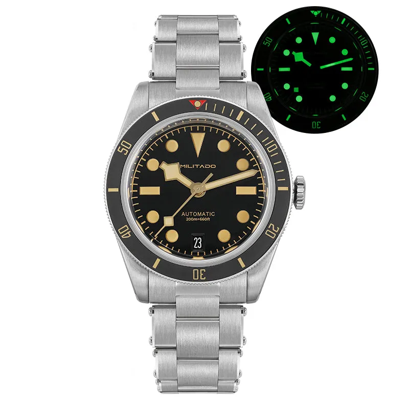 Militado Retro 38mm BB58 NH35 Automatic Watch ML06