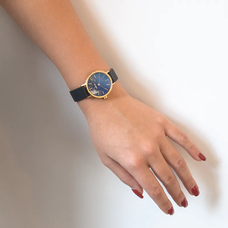 MYKU Lapis Lazuli Gold 32mm Watch