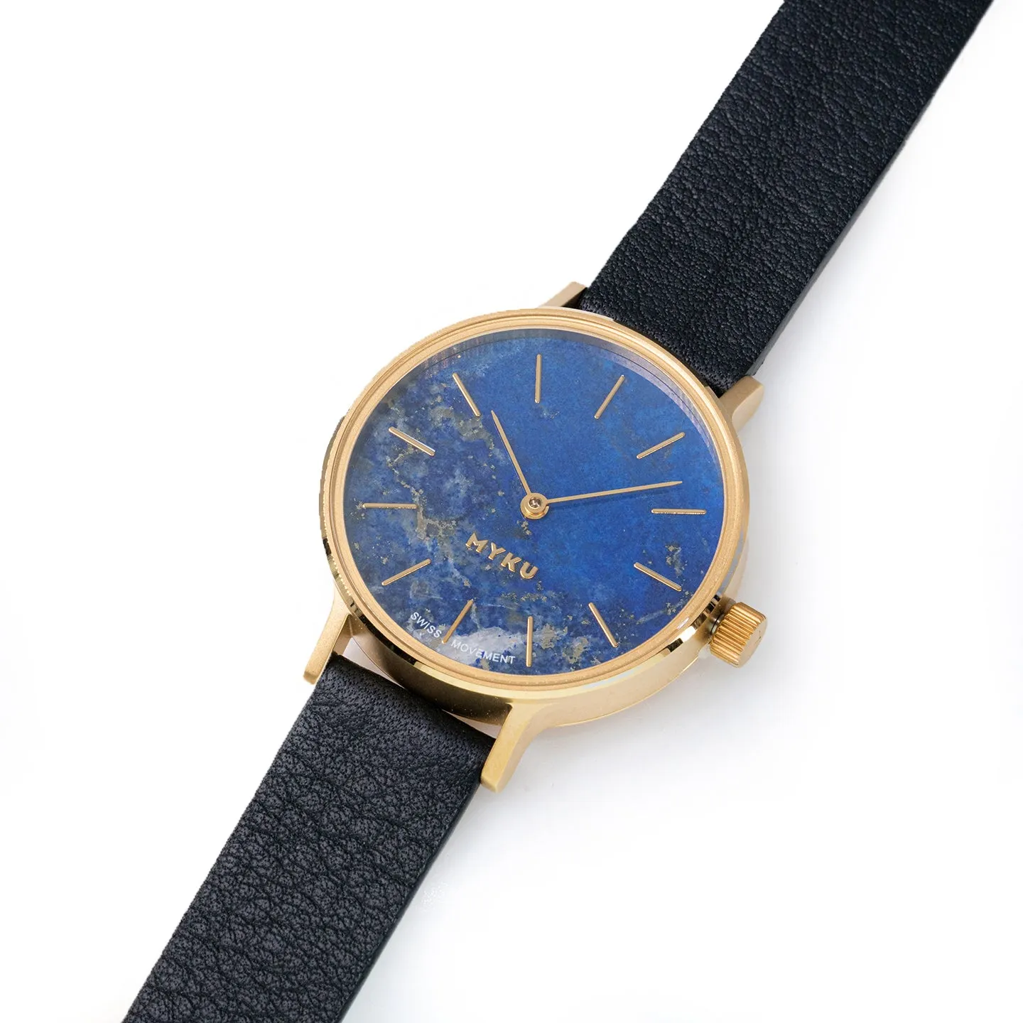 MYKU Lapis Lazuli Gold 32mm Watch