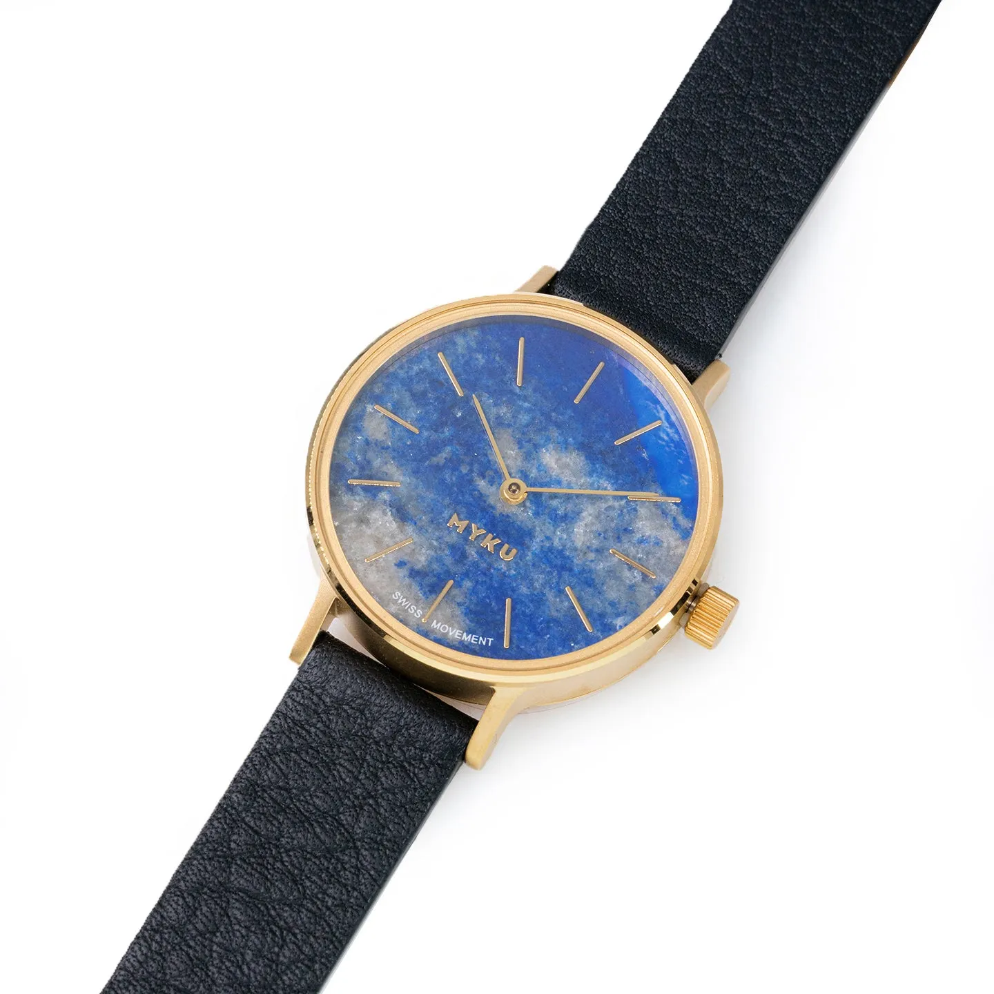 MYKU Lapis Lazuli Gold 32mm Watch