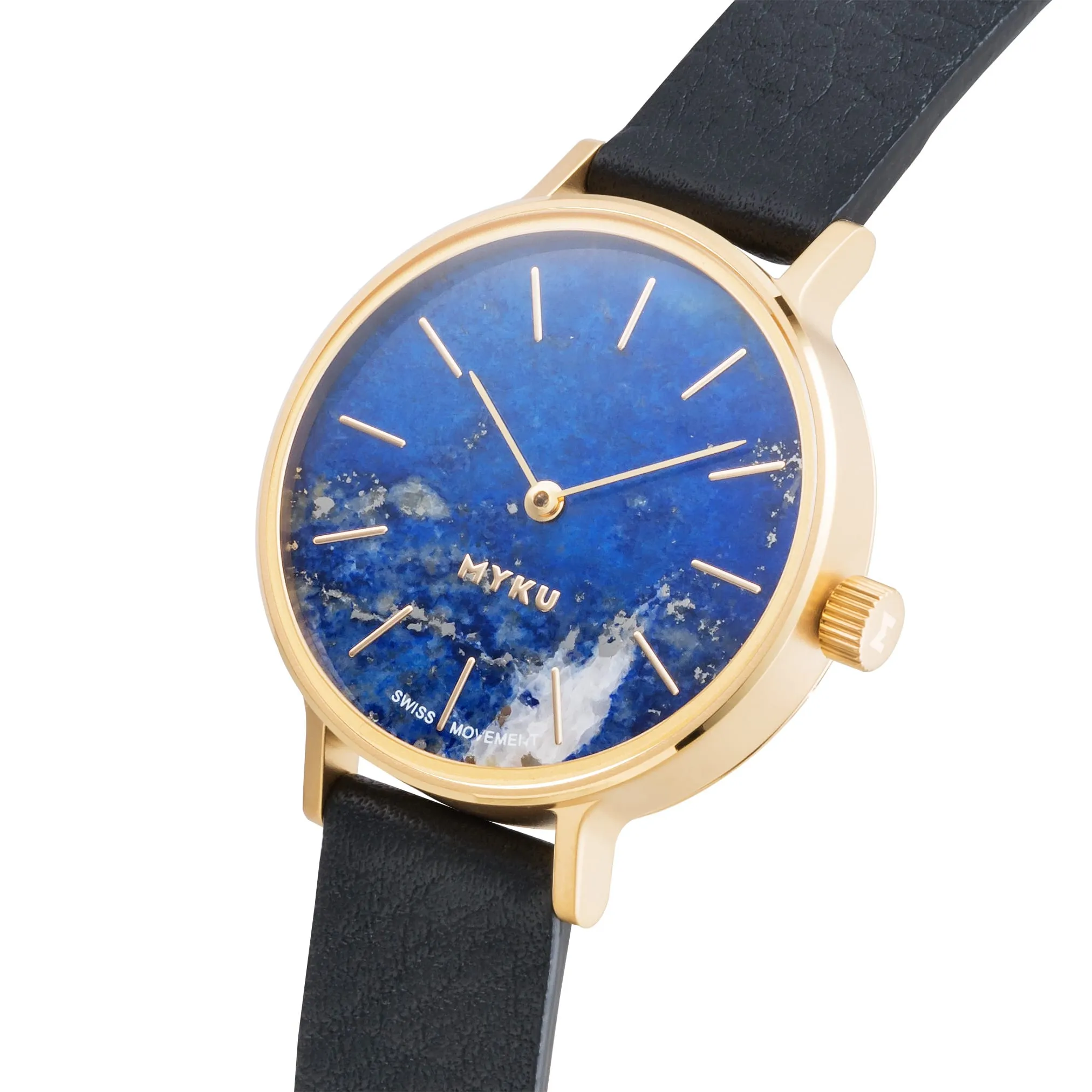 MYKU Lapis Lazuli Gold 32mm Watch