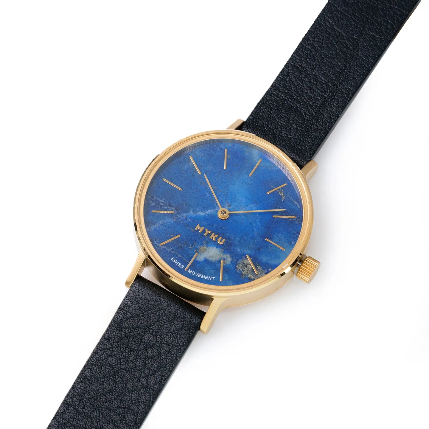 MYKU Lapis Lazuli Gold 32mm Watch