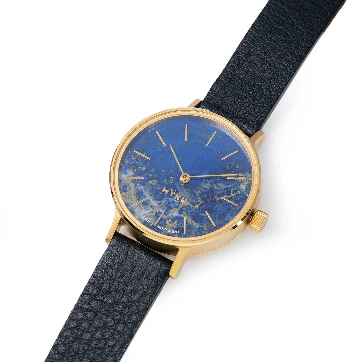 MYKU Lapis Lazuli Gold 32mm Watch