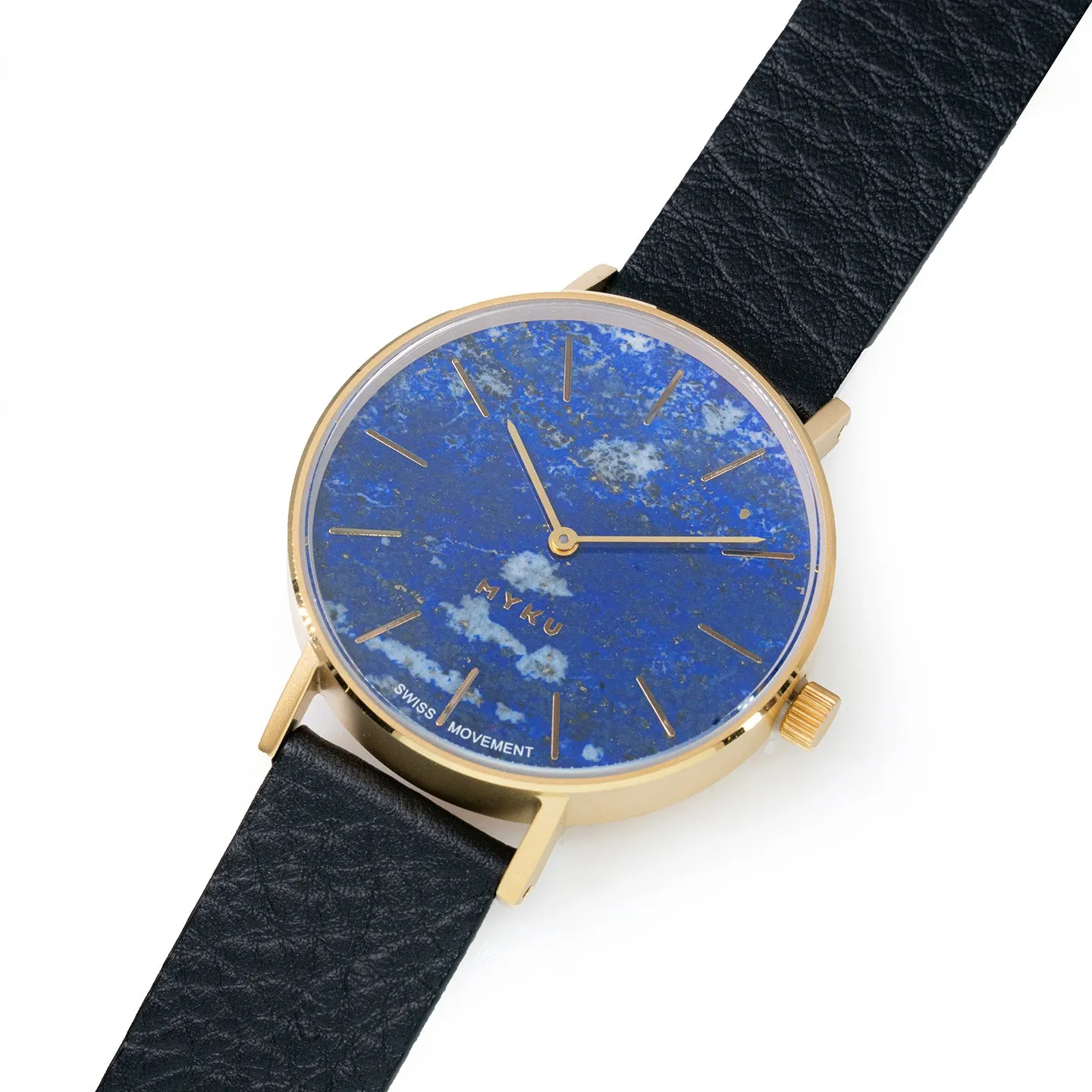 MYKU Lapis Lazuli Gold 38mm Watch