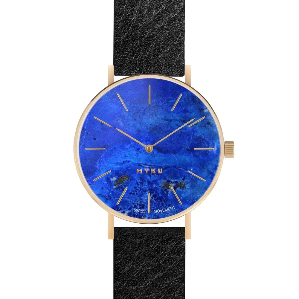 MYKU Lapis Lazuli Gold 38mm Watch