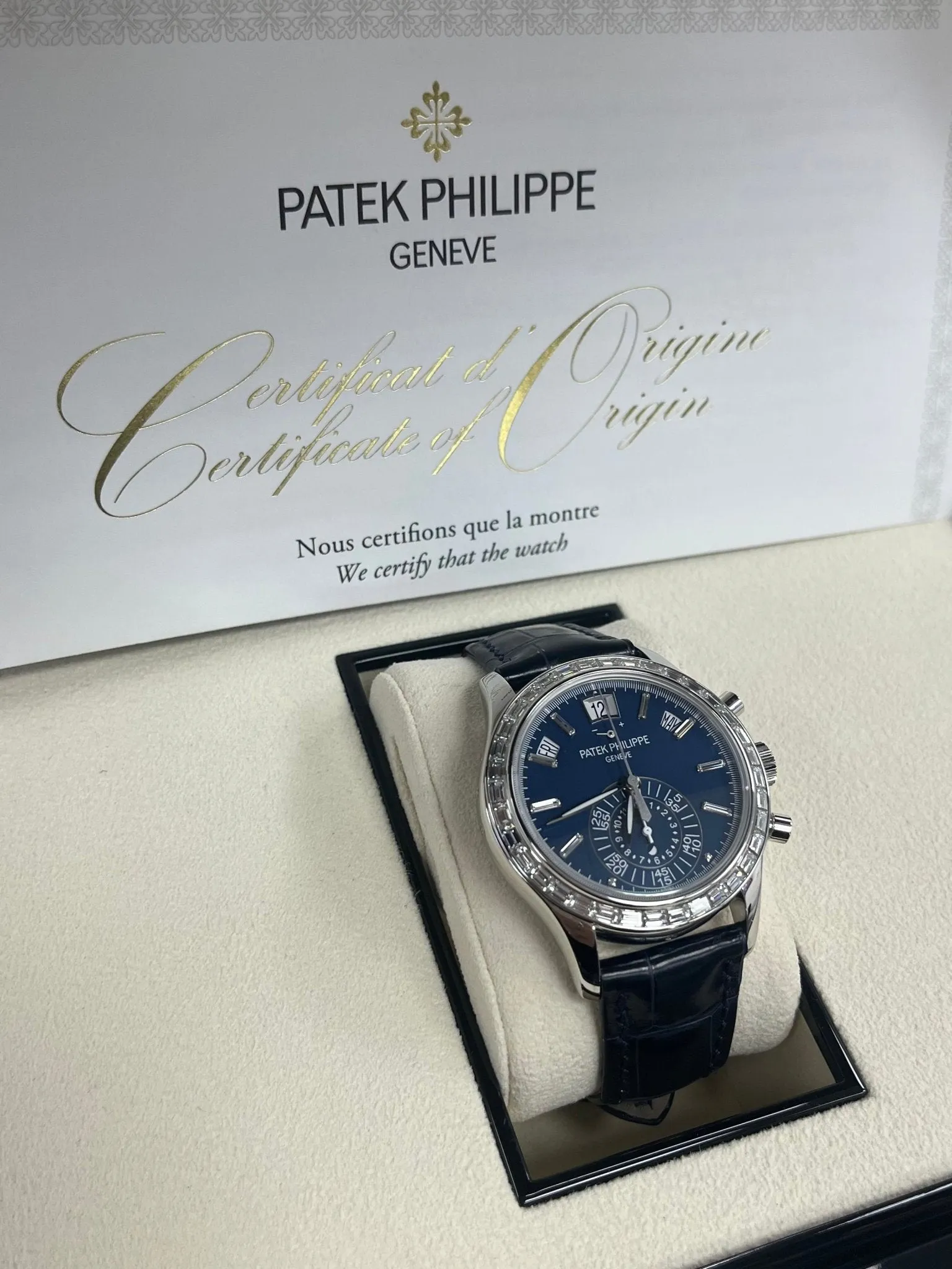 Patek Philippe Annual Calendar Chronograph Blue Dial 5961P-001