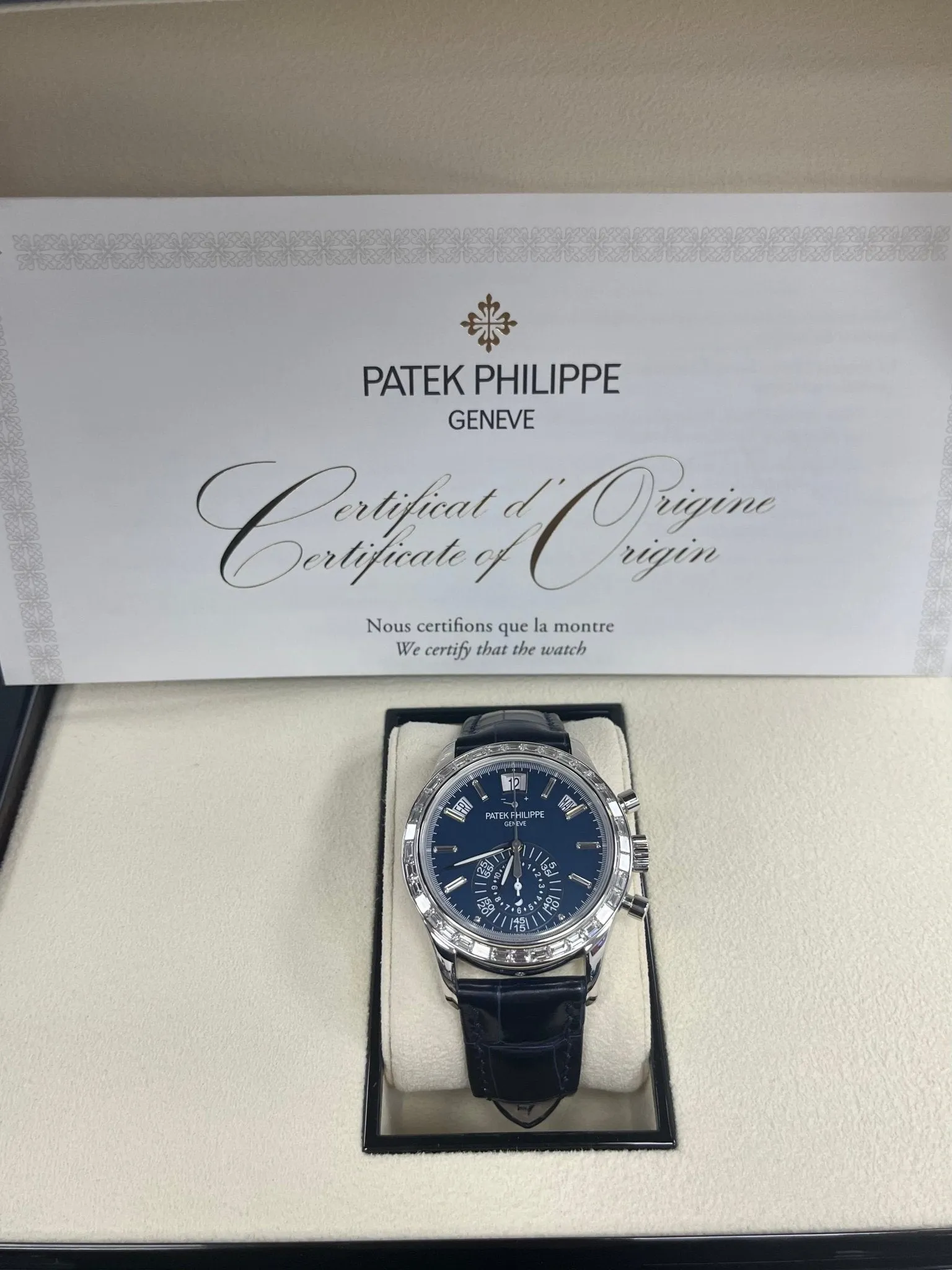 Patek Philippe Annual Calendar Chronograph Blue Dial 5961P-001