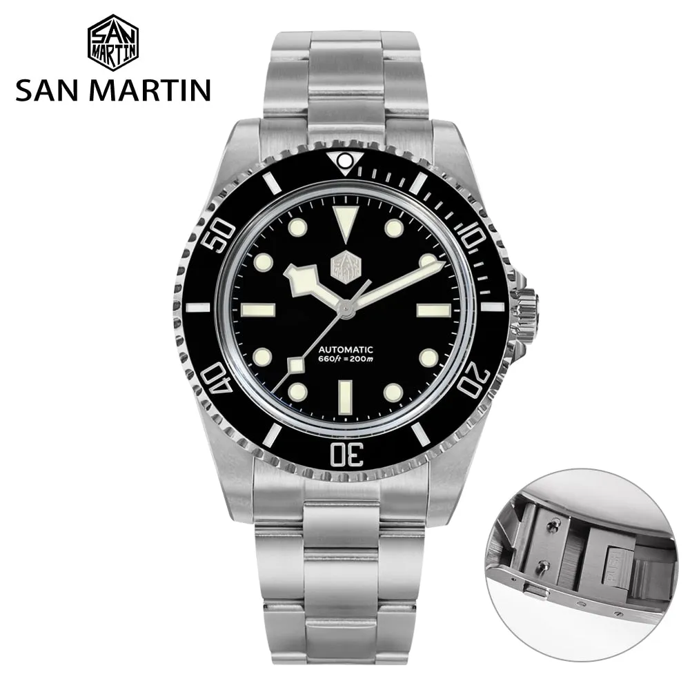 San Martin Vintage Snowflake Diver Watch SN006-GB2