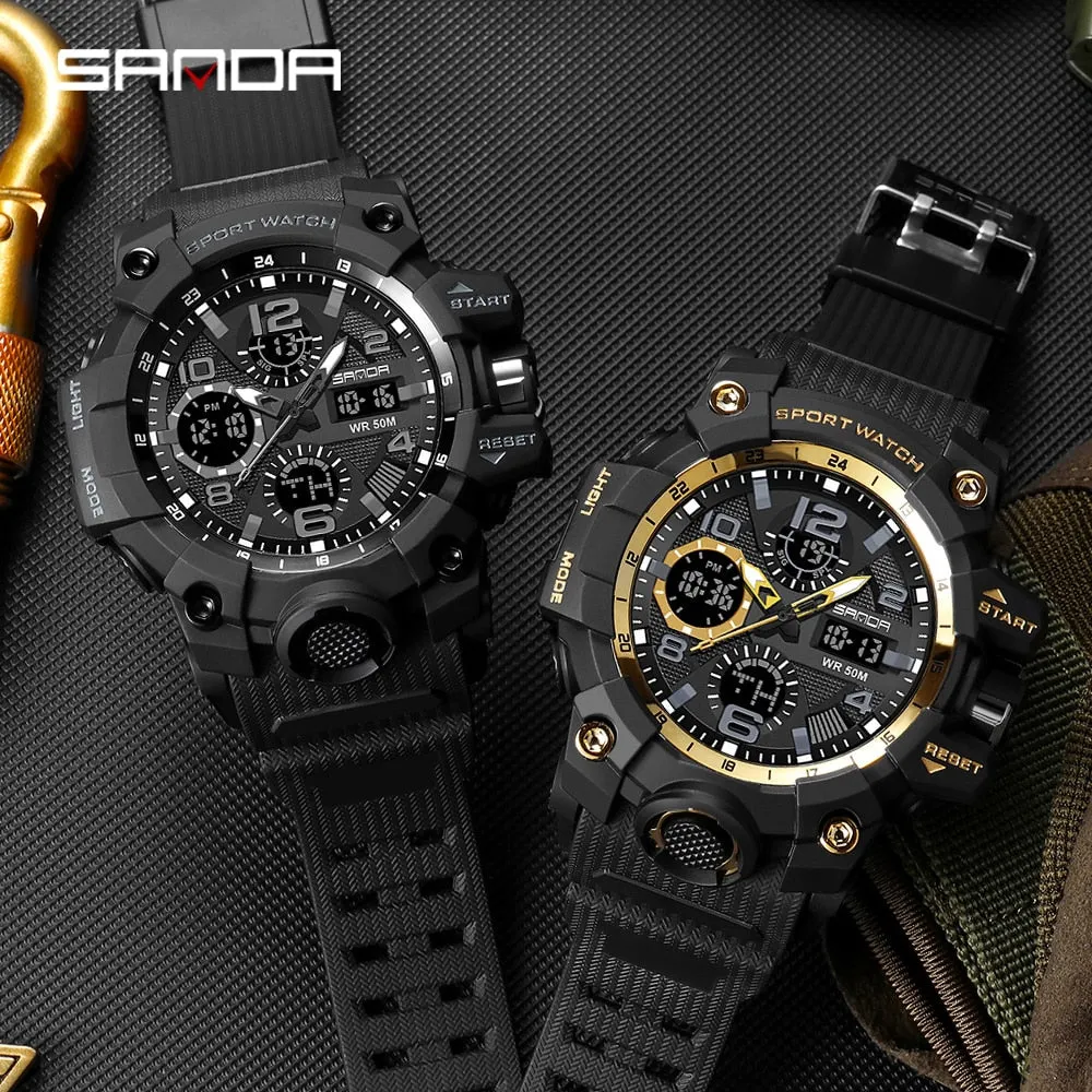 SANDA Waterproof Military Watch