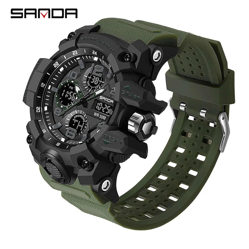 SANDA Waterproof Military Watch