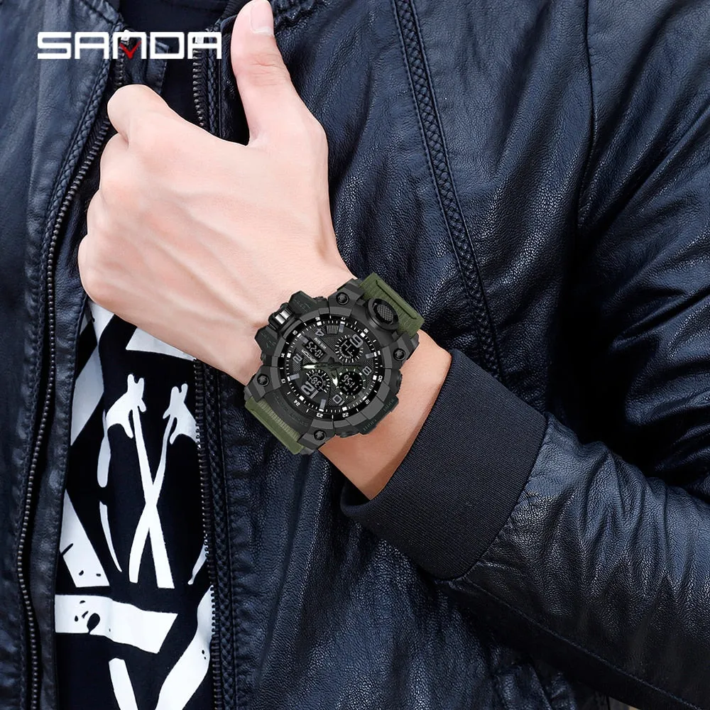 SANDA Waterproof Military Watch