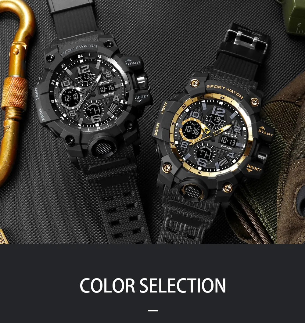 SANDA Waterproof Military Watch