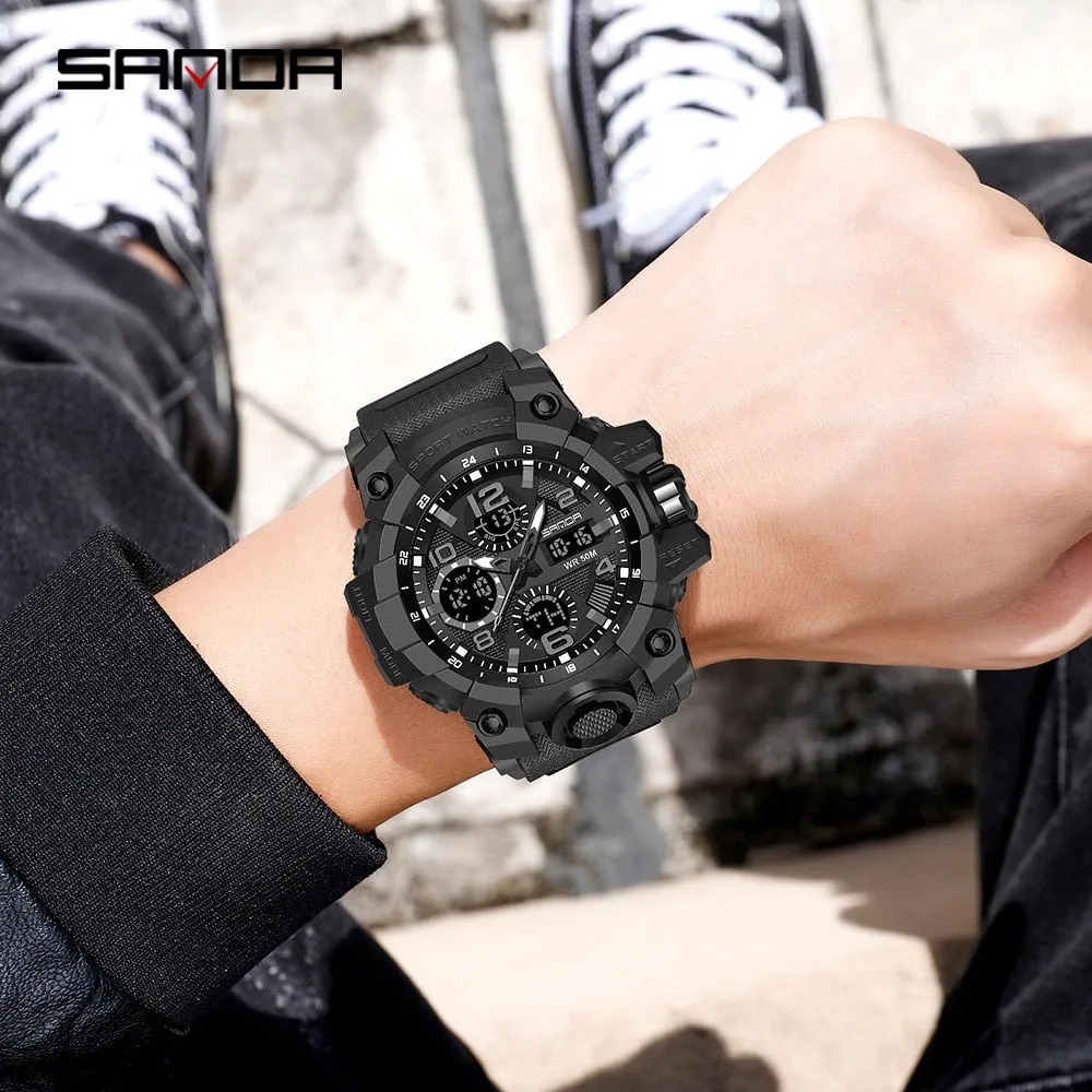 SANDA Waterproof Military Watch