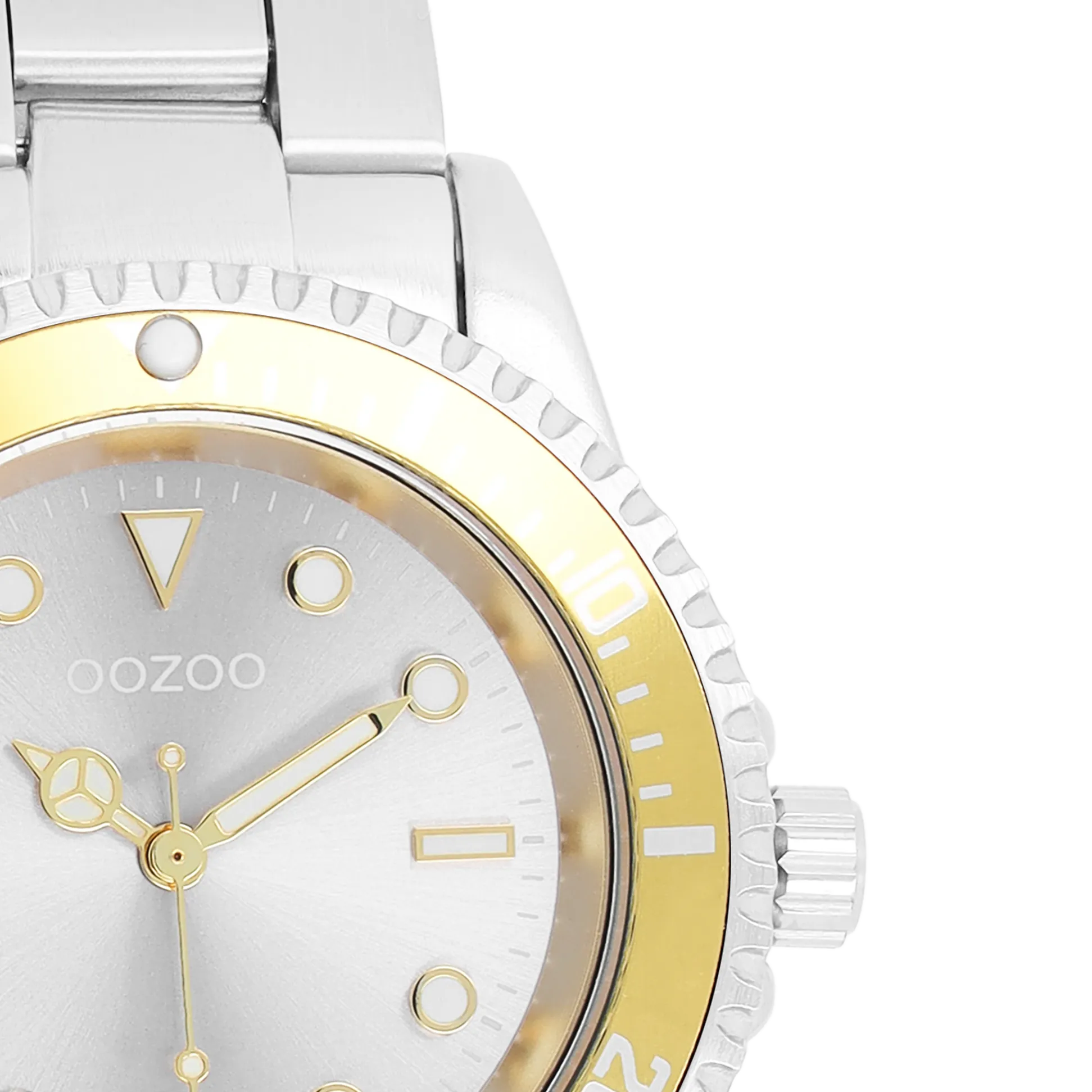 Silver coloured/gold  OOZOO watch with silver coloured stainless steel bracelet - C11145