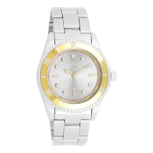 Silver coloured/gold  OOZOO watch with silver coloured stainless steel bracelet - C11145