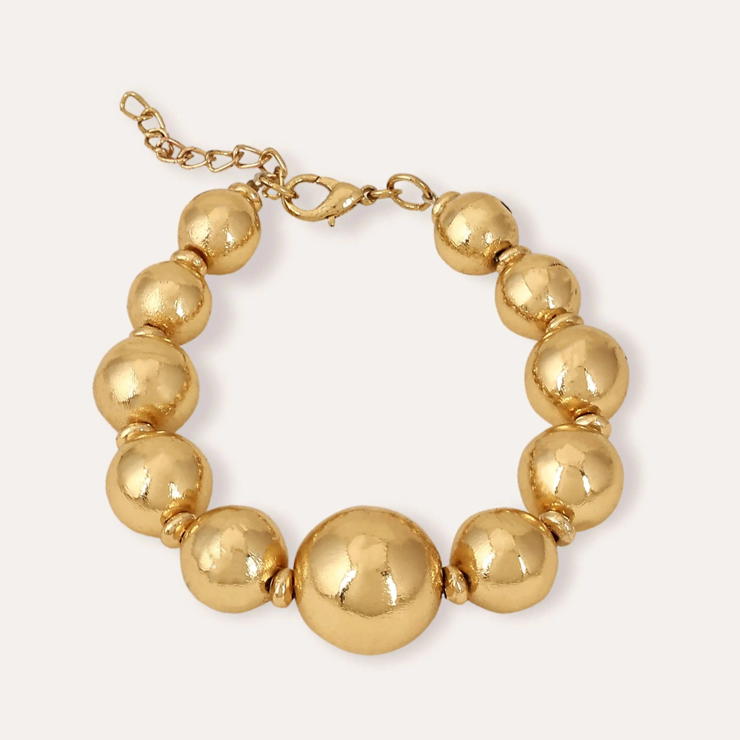 TFC Bold Beads Gold Plated Single Bracelet