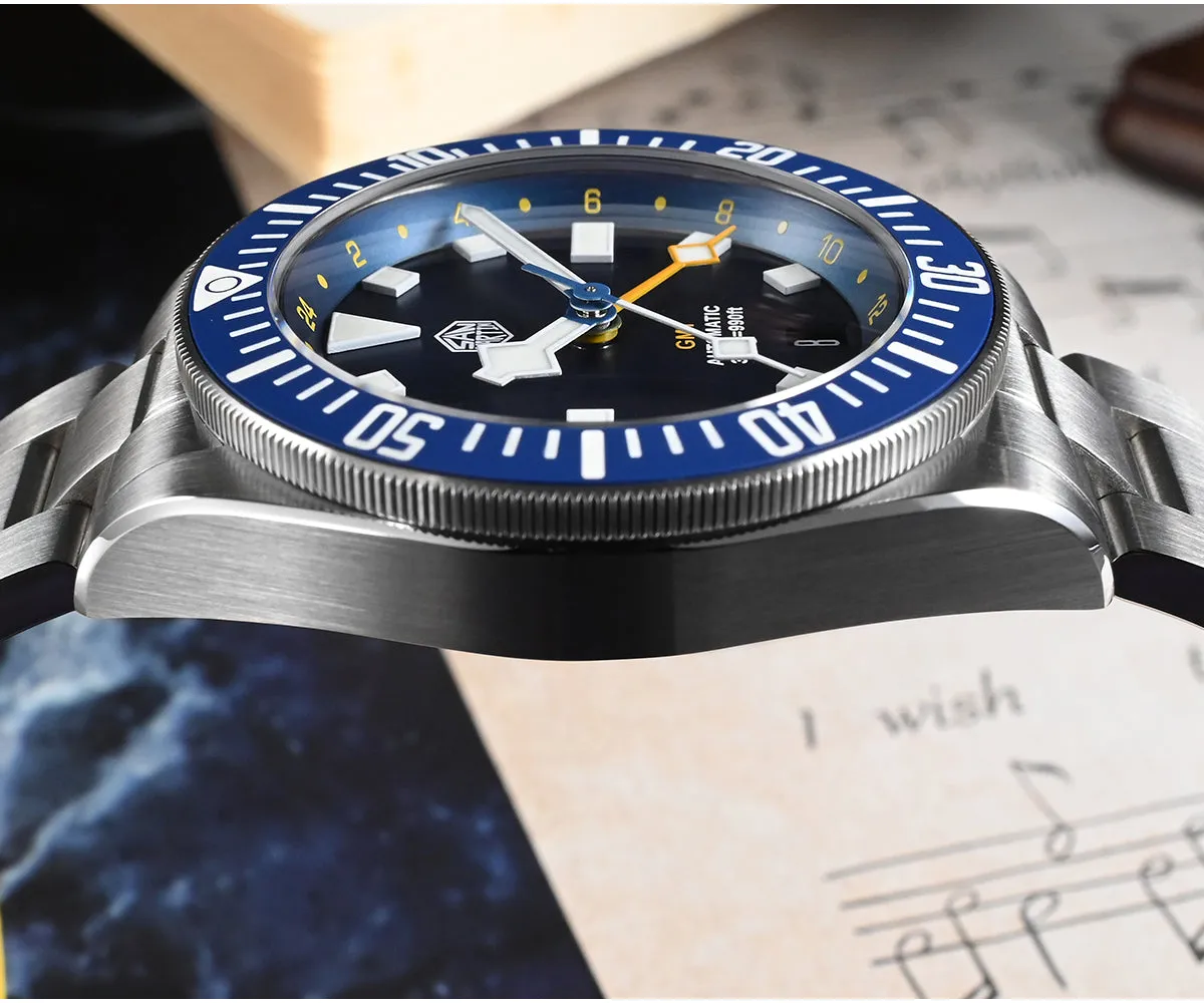 UK Warehouse - Watchdives x San Martin 39mm NH34 GMT Dive Watch SN0121B