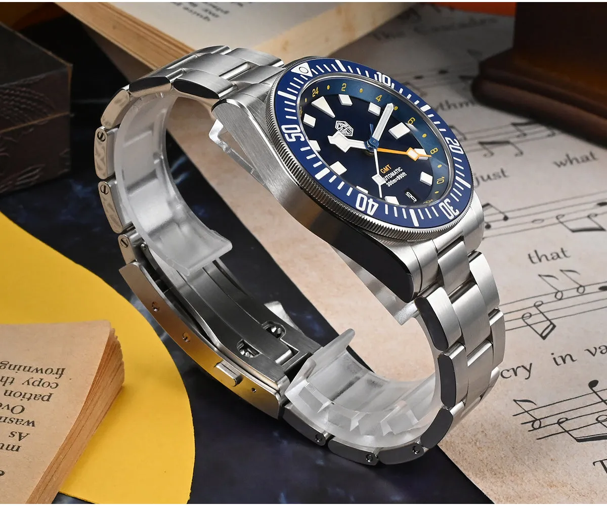 UK Warehouse - Watchdives x San Martin 39mm NH34 GMT Dive Watch SN0121B