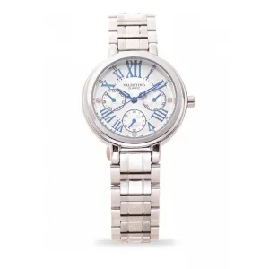 Valentino 20121928-SILVER DIAL CLASSIC SHN MTL IP WHT STAINLESS BAND STRAP Watch For Women