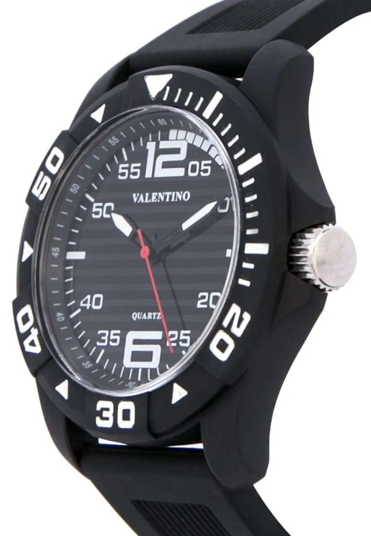 Valentino 20122097-BLACK CASE BLACK RUBBER STRAP Watch for Men