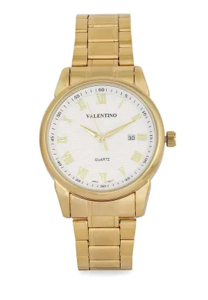 Valentino 20122297-WHITE DIAL Gold Strap Watch for Men