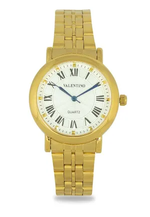 Valentino 20122325-WHITE DIAL Gold Stainless Watch for Women